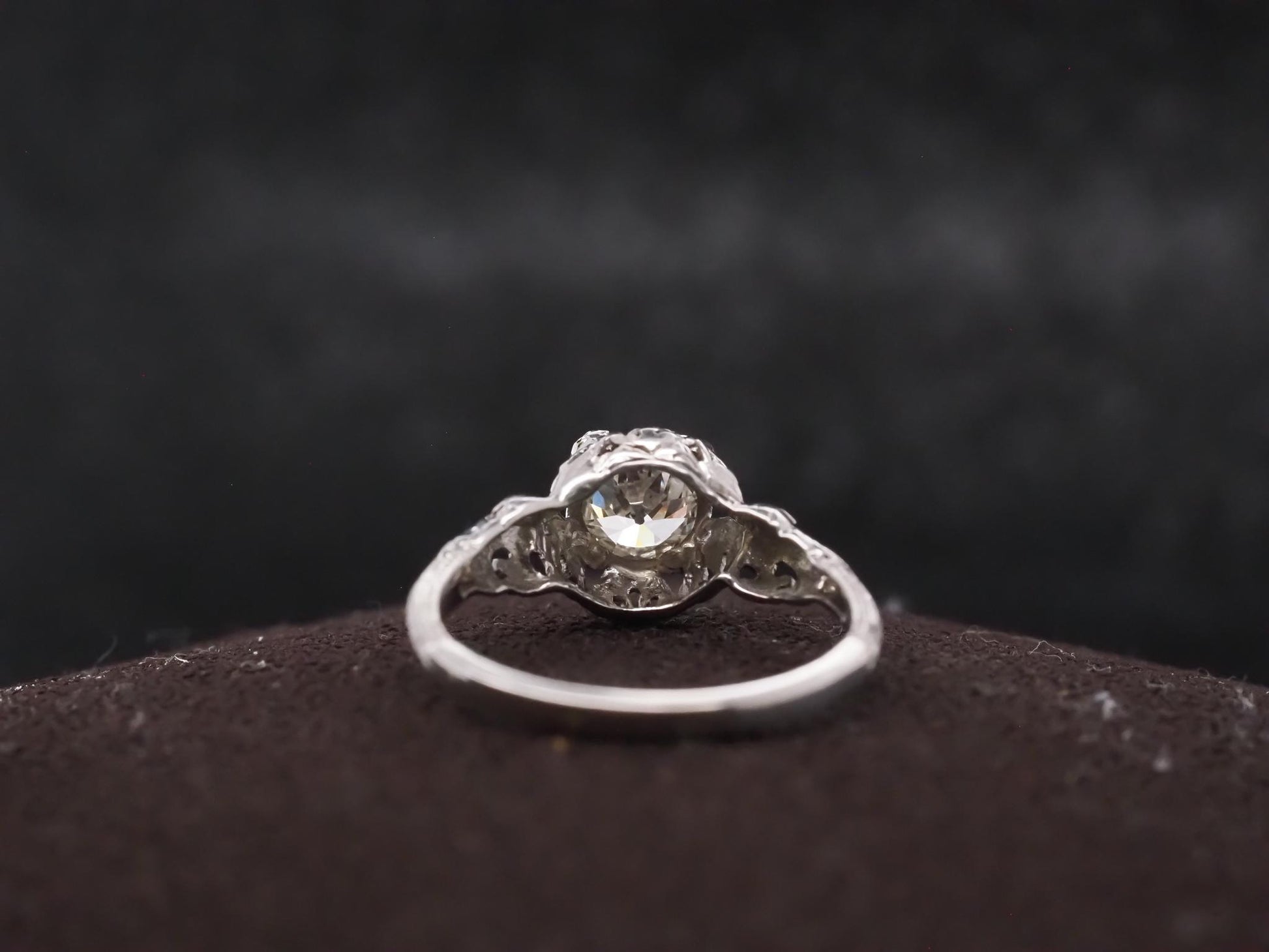 Estate Art Deco .80ct Old European Diamond 14K Gold Engagement Ring - VHK#712C