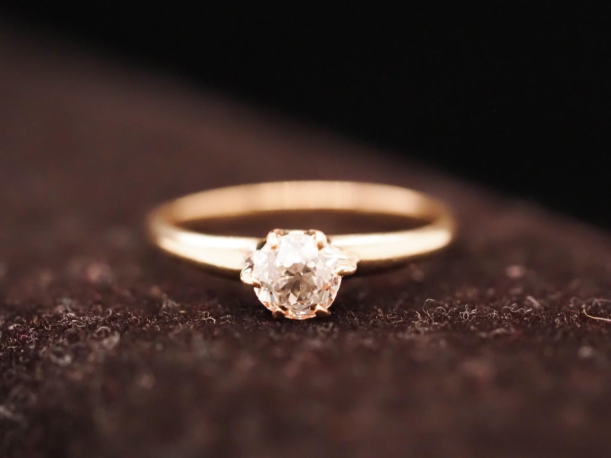 Circa 1900s .55ct Old European Brilliant Diamond Engagement Ring - VHK#638