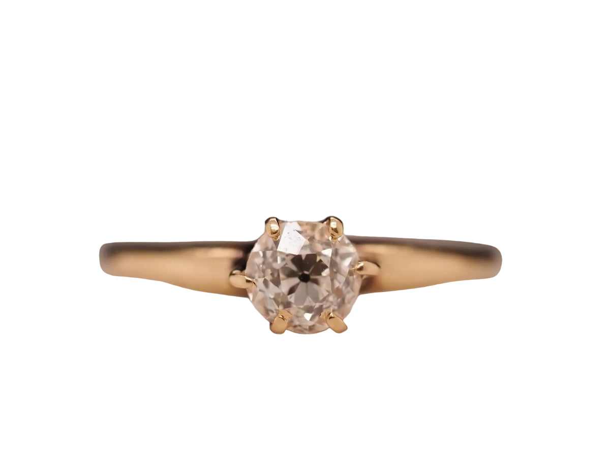 Circa 1900s .55ct Old European Brilliant Diamond Engagement Ring - VHK#638