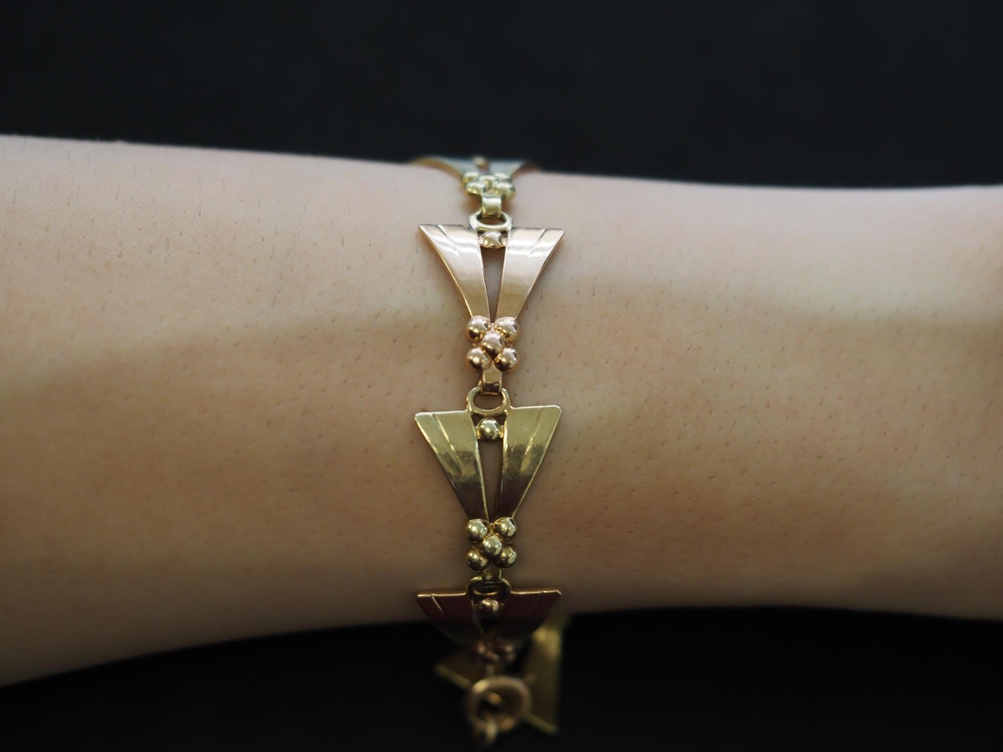 Estate Vintage Tiffany & Co. Rose and Yellow Gold 14K Gold Bracelet - VHK#998a