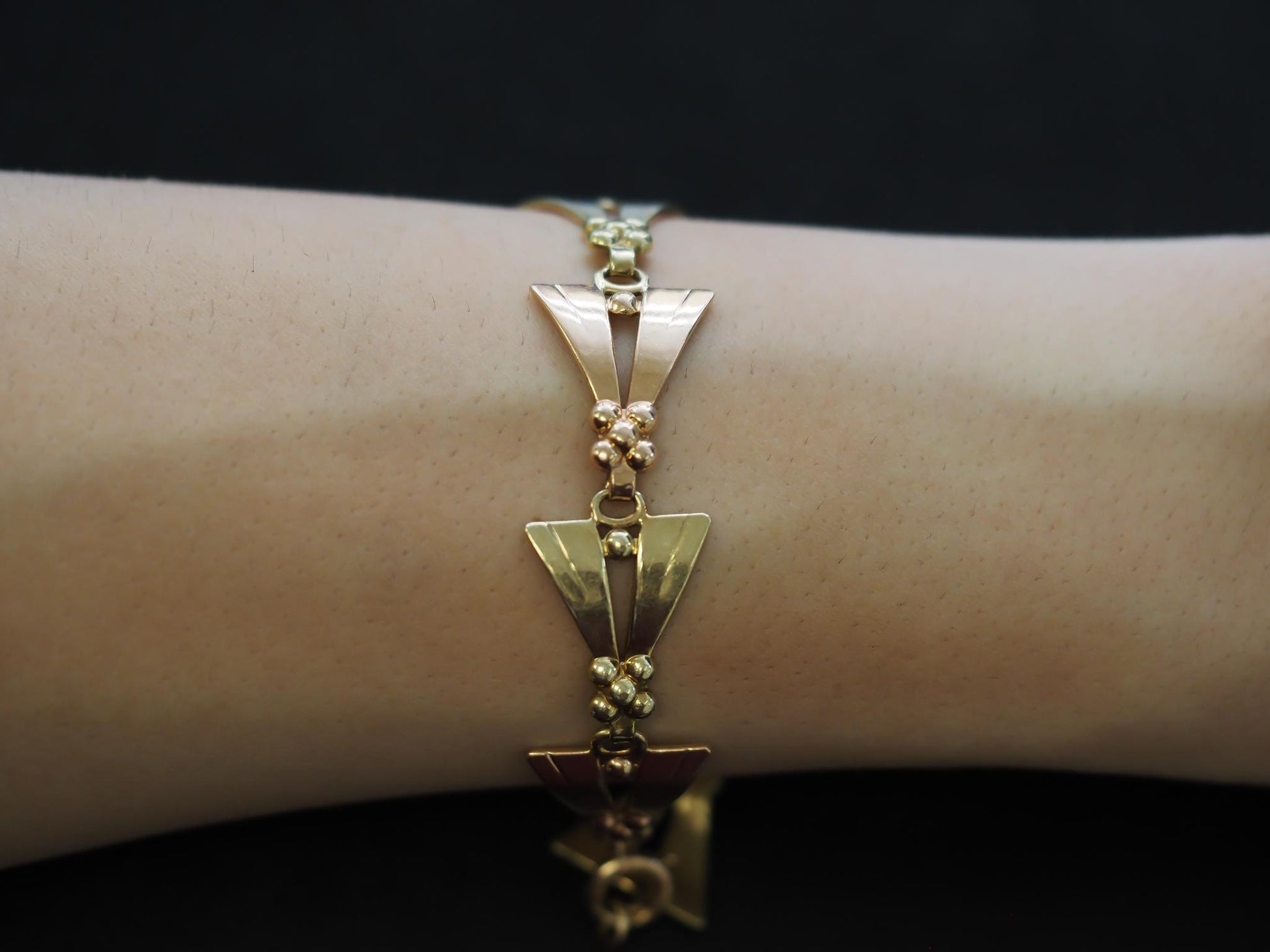 Estate Vintage Tiffany & Co. Rose and Yellow Gold 14K Gold Bracelet - VHK#998a