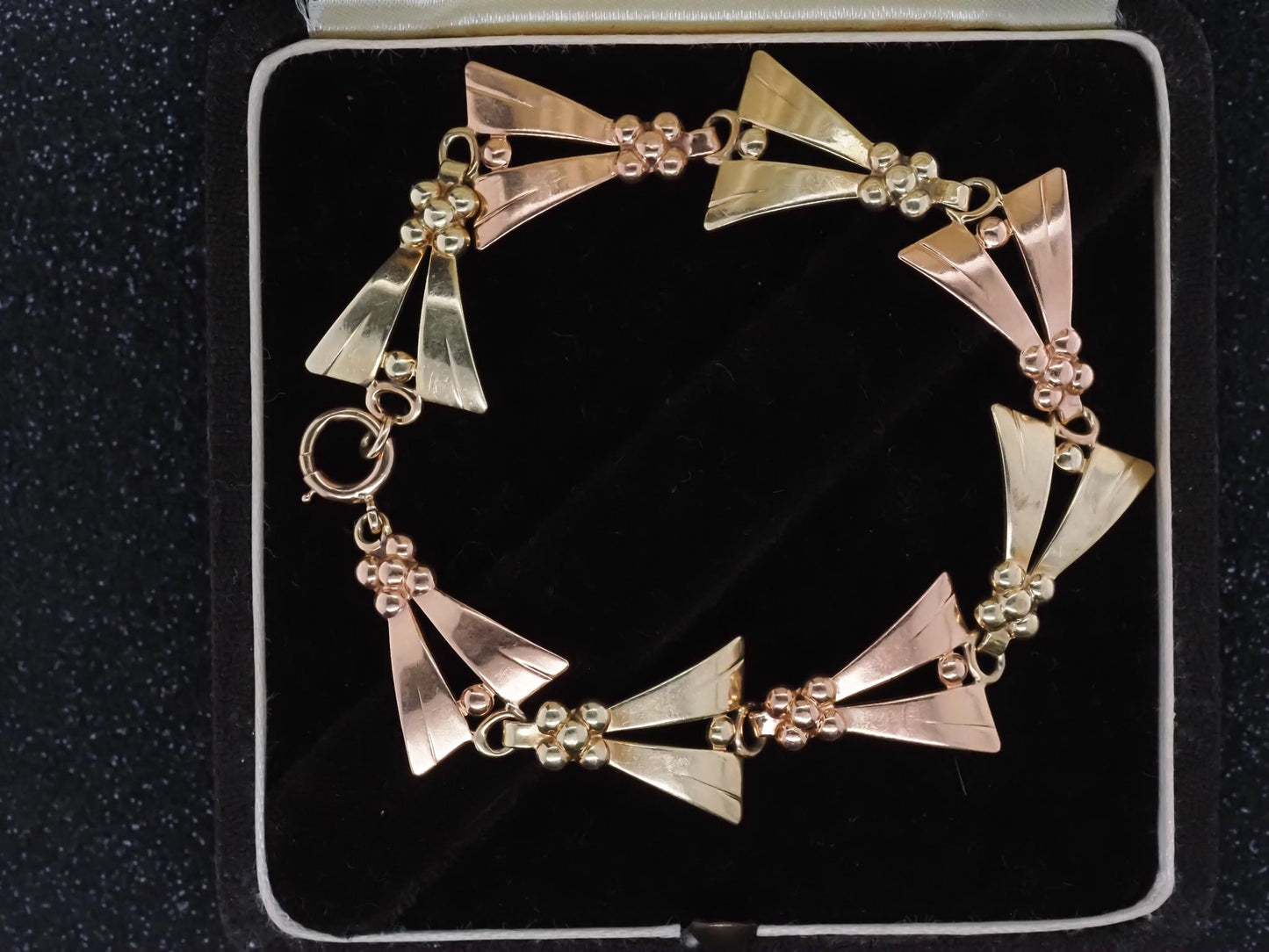 Estate Vintage Tiffany & Co. Rose and Yellow Gold 14K Gold Bracelet - VHK#998a