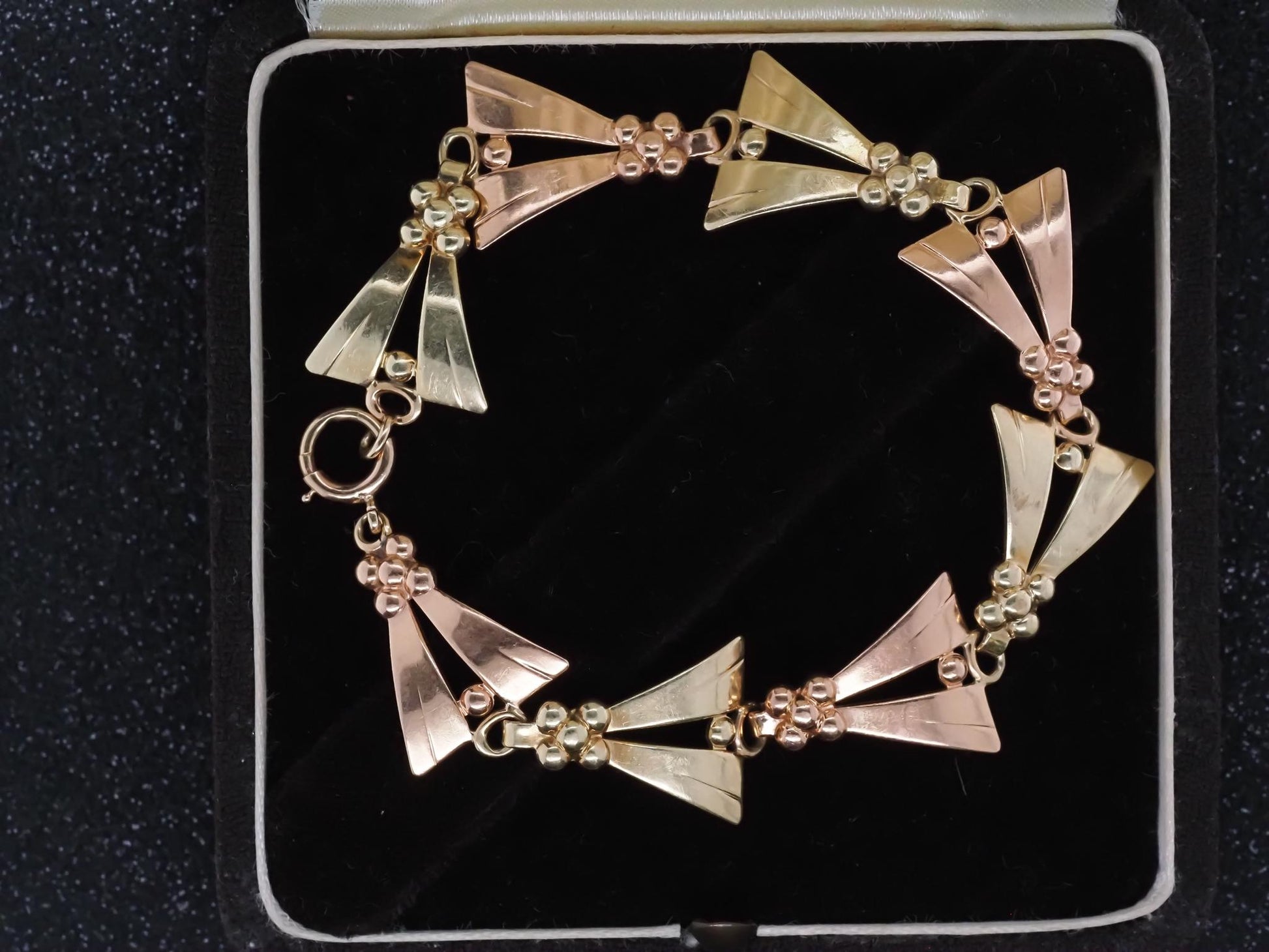 Estate Vintage Tiffany & Co. Rose and Yellow Gold 14K Gold Bracelet - VHK#998a