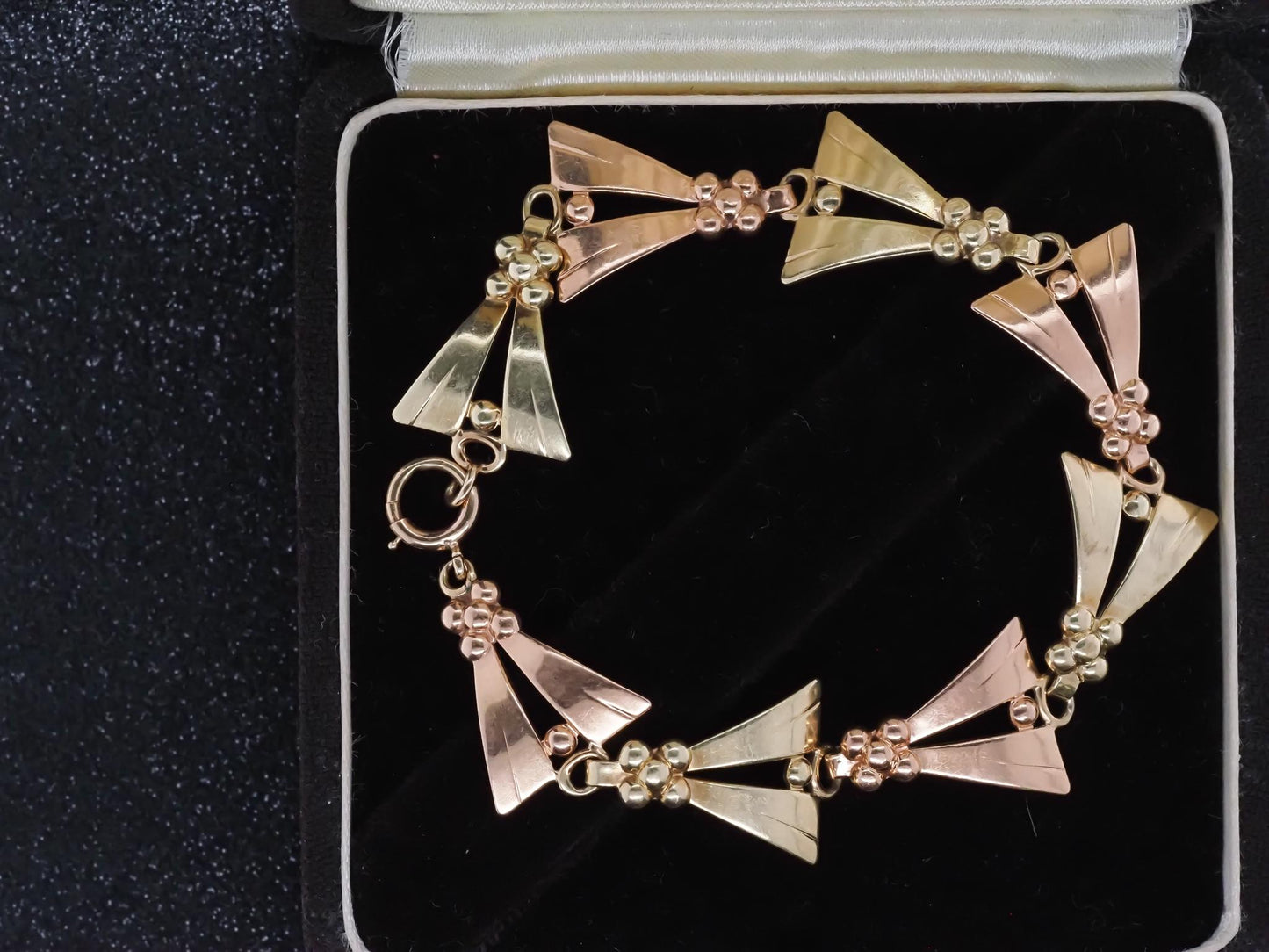 Estate Vintage Tiffany & Co. Rose and Yellow Gold 14K Gold Bracelet - VHK#998a