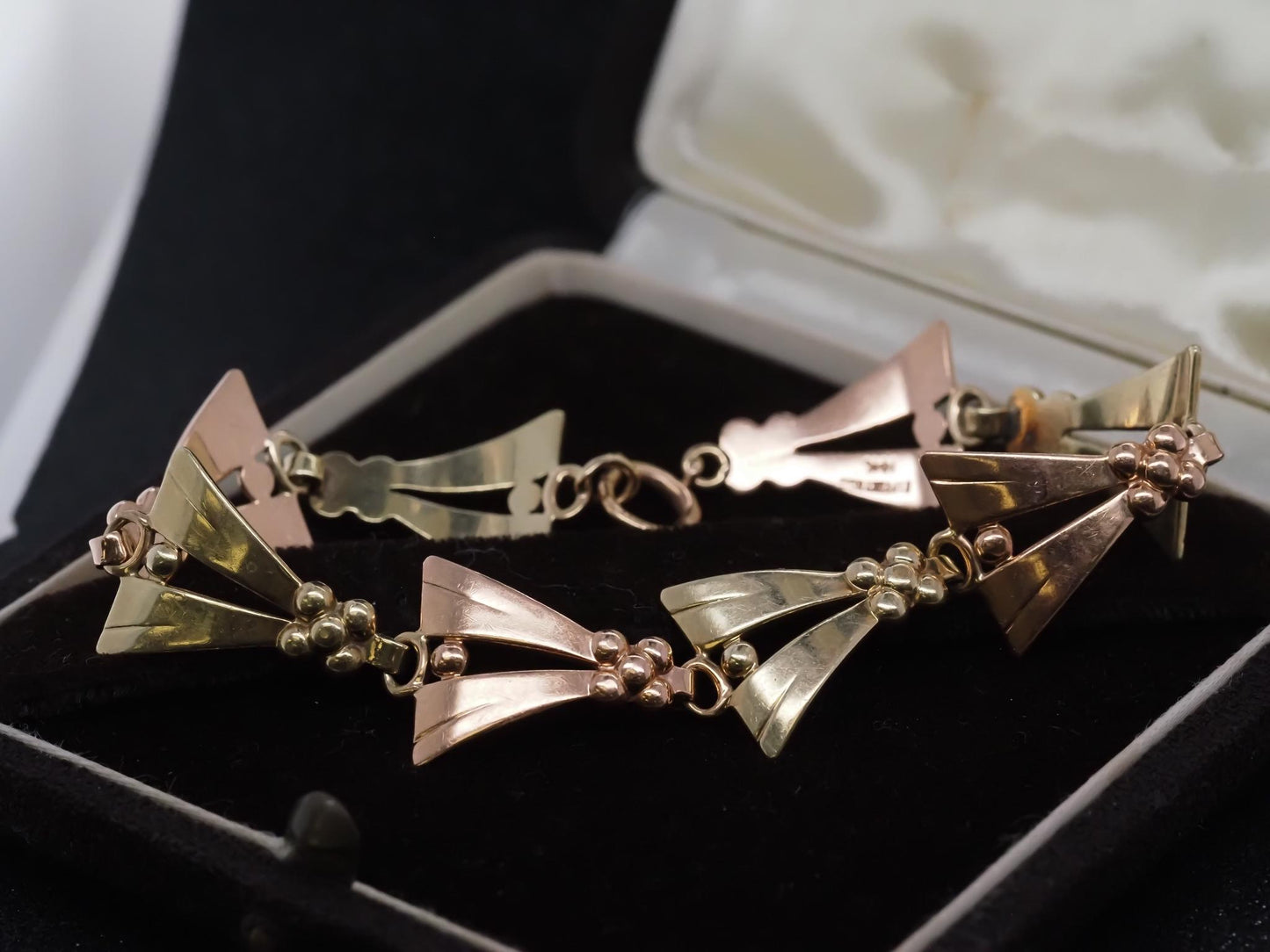 Estate Vintage Tiffany & Co. Rose and Yellow Gold 14K Gold Bracelet - VHK#998a