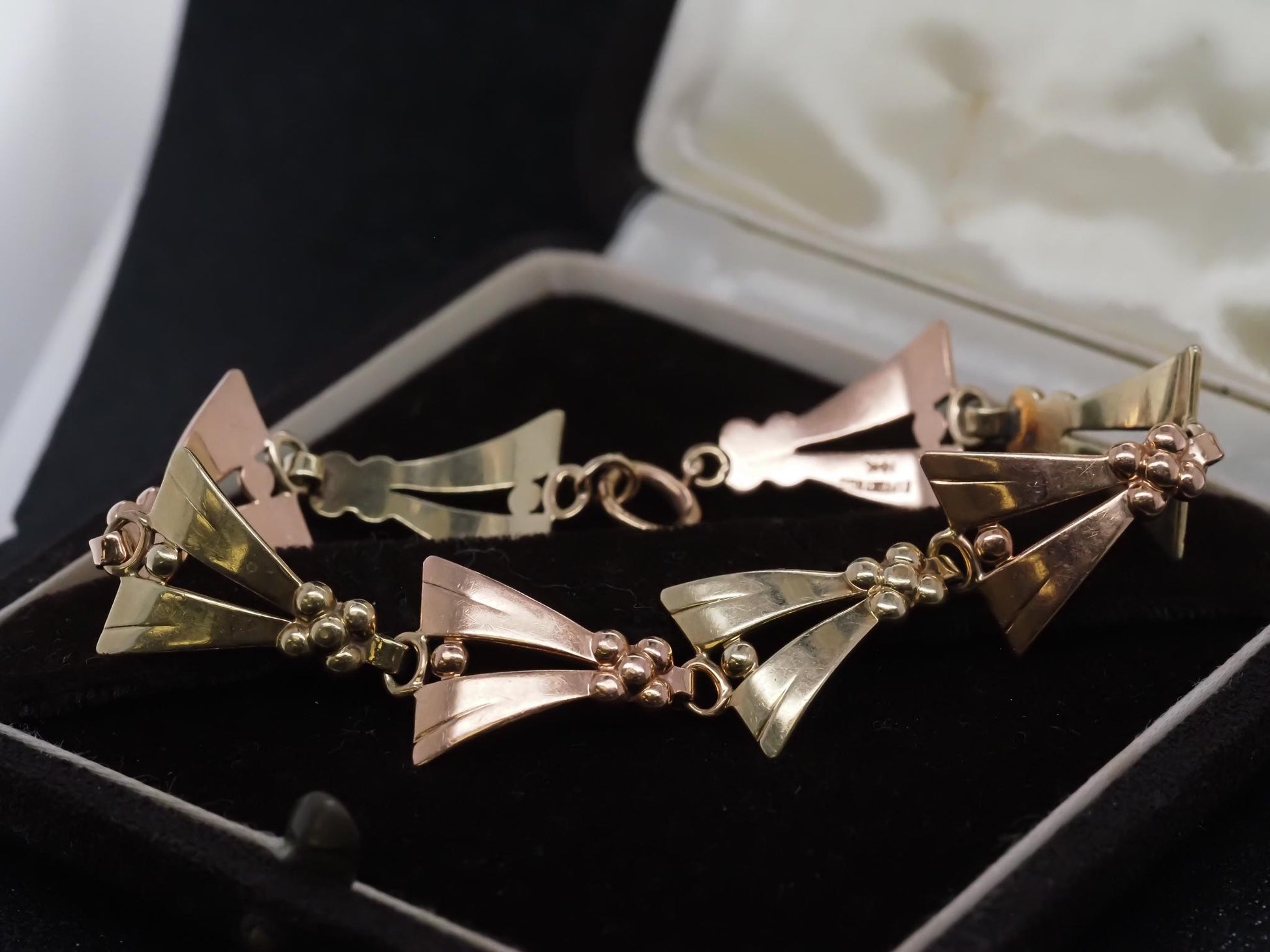 Estate Vintage Tiffany & Co. Rose and Yellow Gold 14K Gold Bracelet - VHK#998a