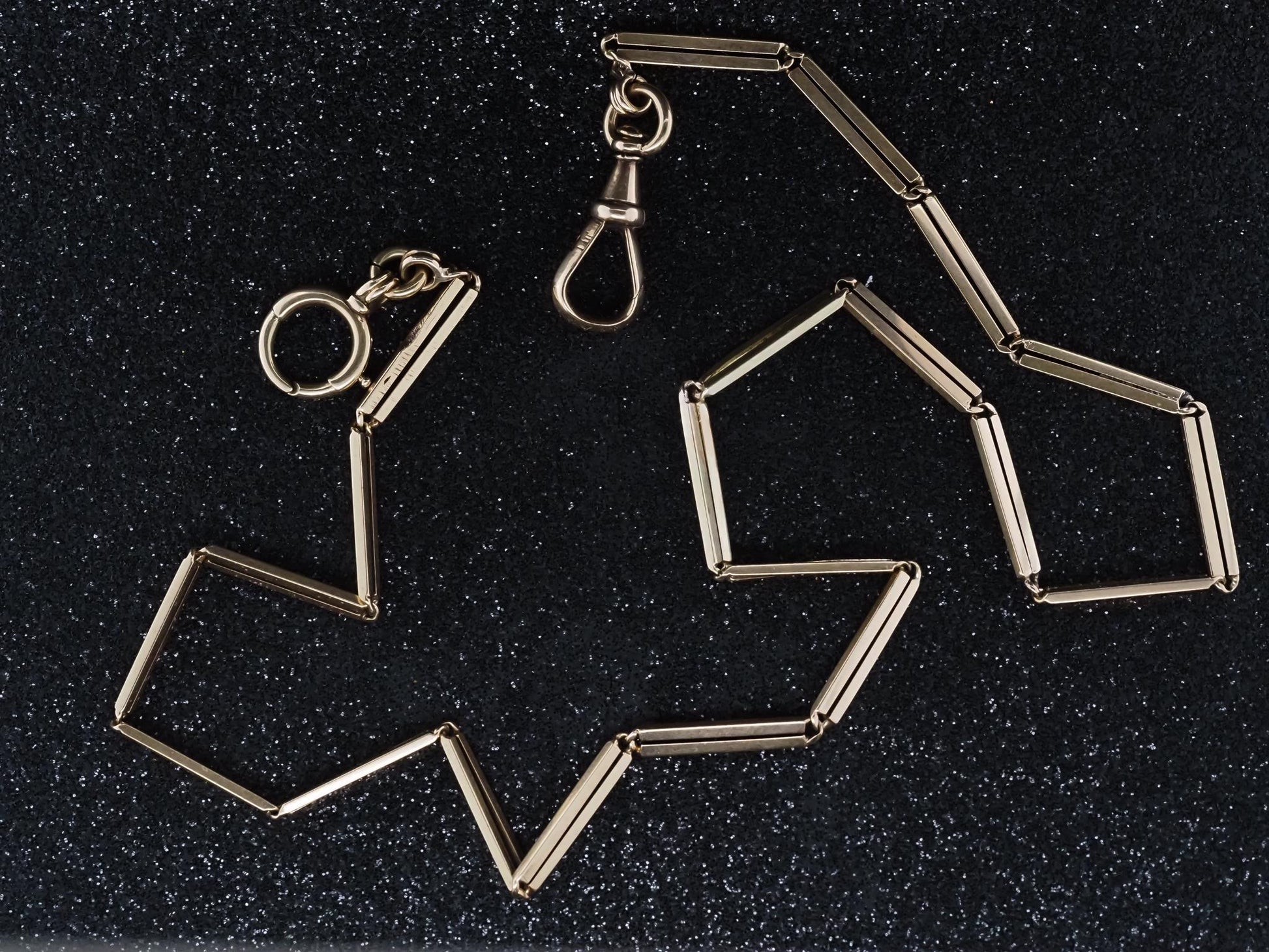 Estate Antique 14K Yellow Gold Unique Link Chain - VHK#744a