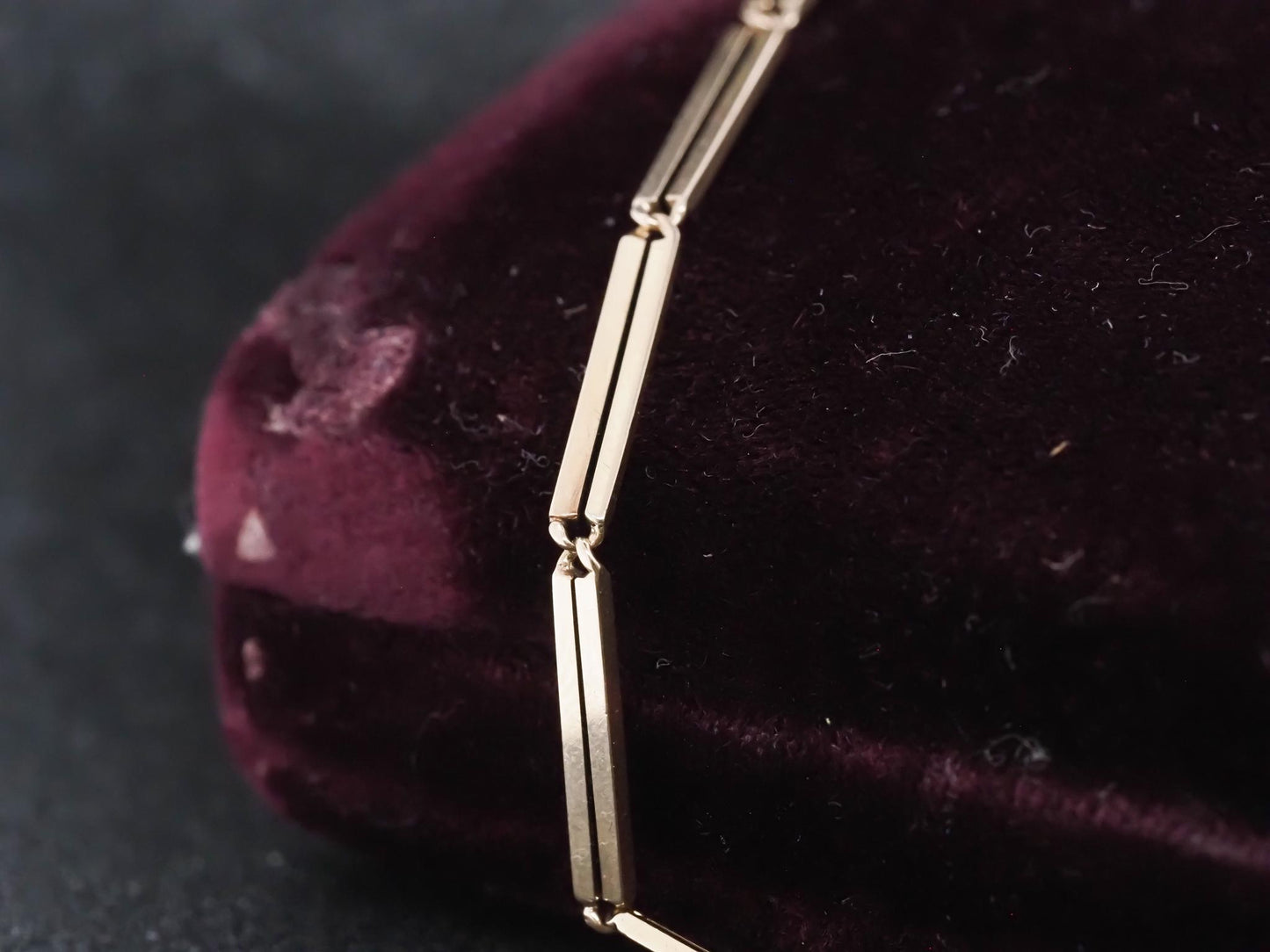 Estate Antique 14K Yellow Gold Unique Link Chain - VHK#744a