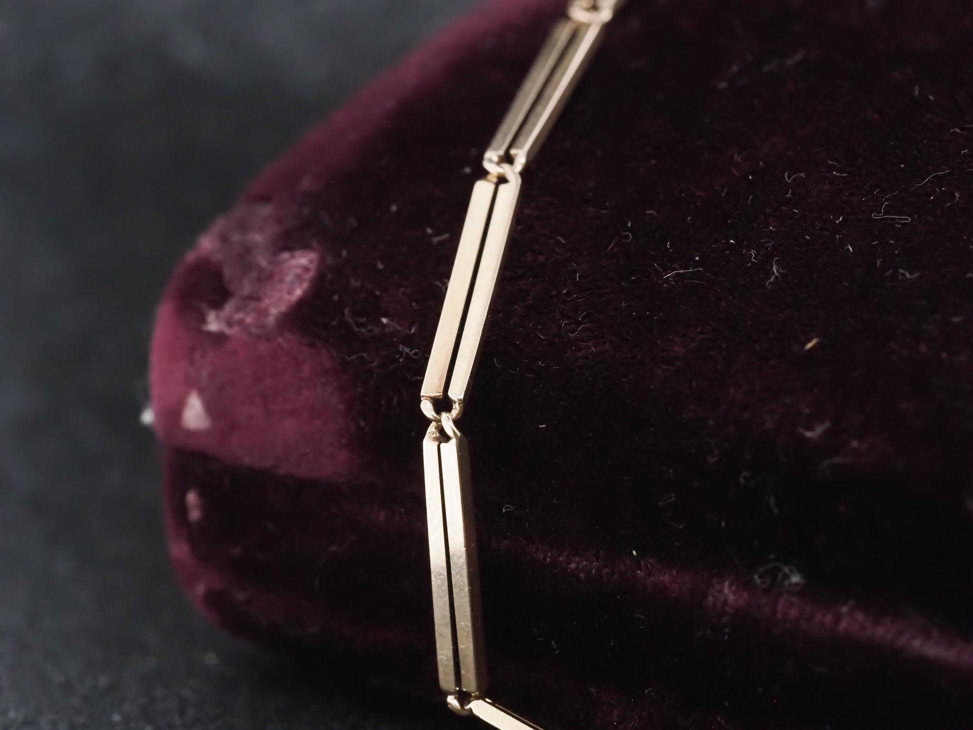 Estate Antique 14K Yellow Gold Unique Link Chain - VHK#744a