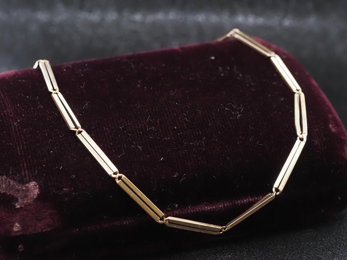 Estate Antique 14K Yellow Gold Unique Link Chain - VHK#744a