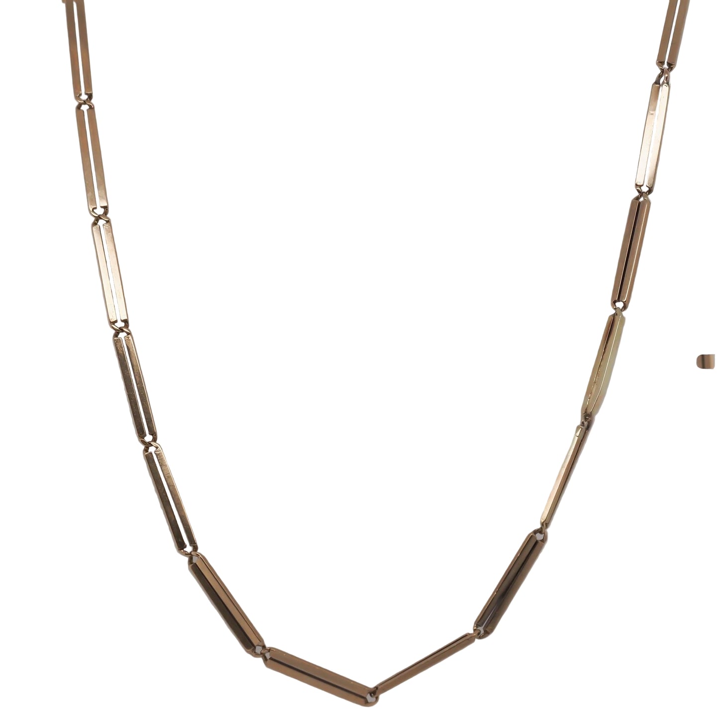 Estate Antique 14K Yellow Gold Unique Link Chain - VHK#744a