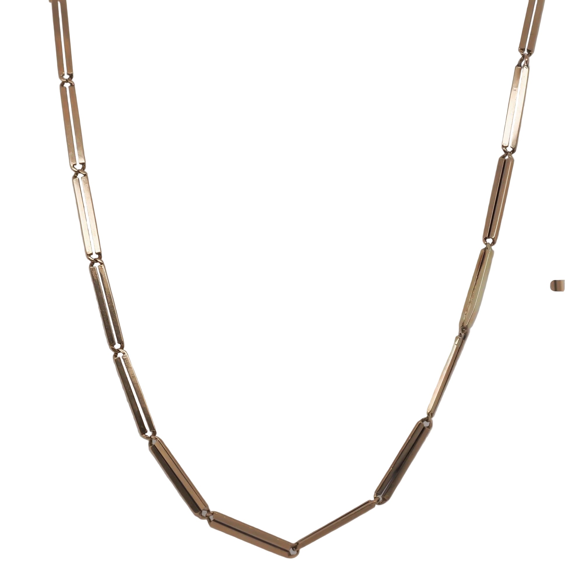 Estate Antique 14K Yellow Gold Unique Link Chain - VHK#744a