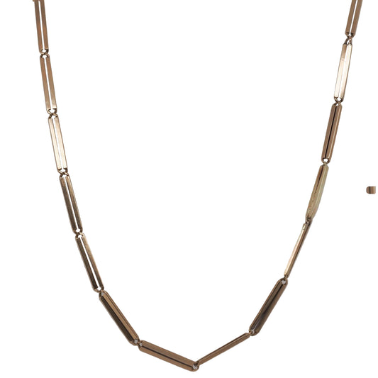 Estate Antique 14K Yellow Gold Unique Link Chain - VHK#744a