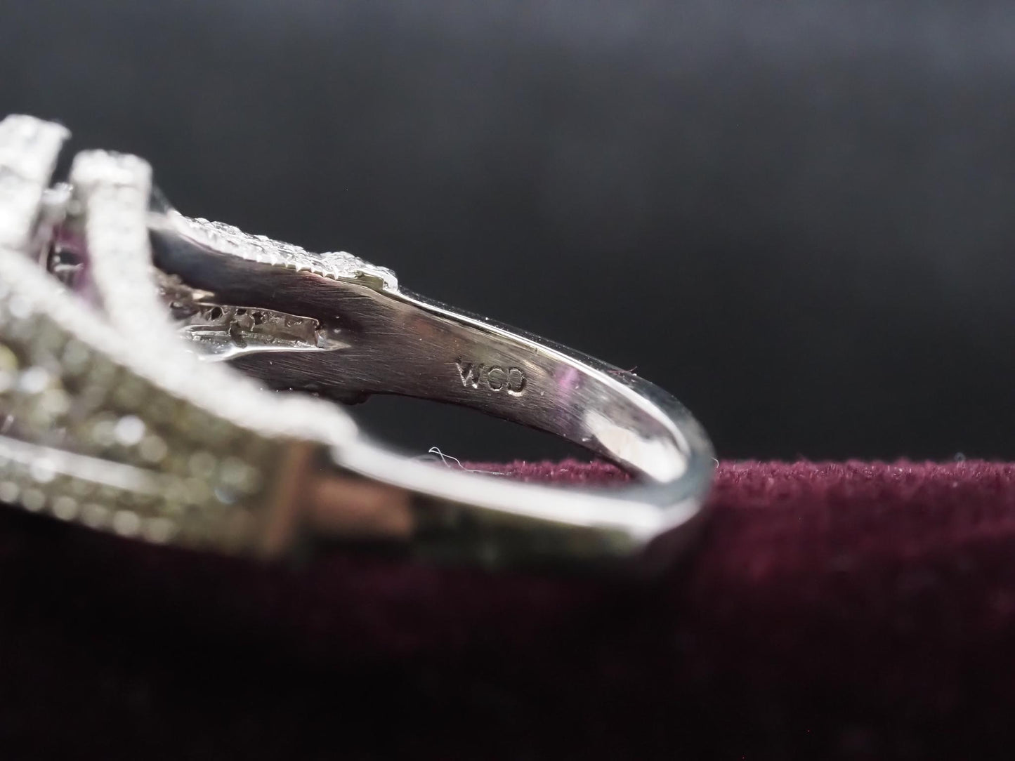 Estate Platinum 2.08ct Intense Pink Sapphire and Diamond Ring - VHK#550a