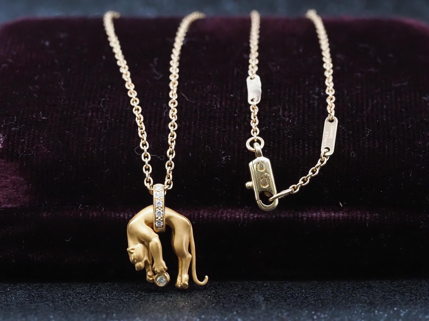 Carrera y Carrera 18K Yellow Gold Diamond Panther Pendant and Necklace - VHK#336