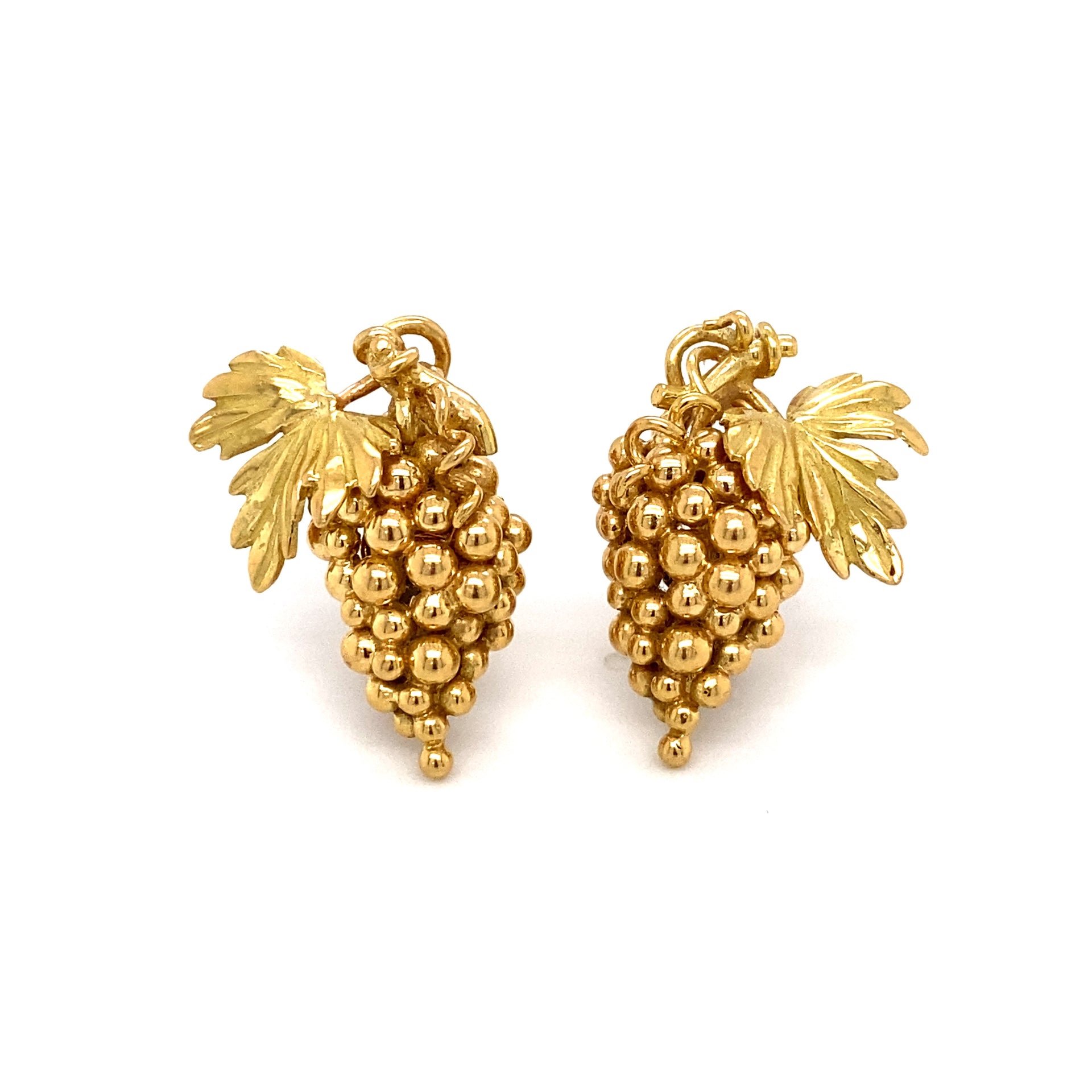 1950s Retro French Clip Grape Earrings in 18K Gold – The Verma Group