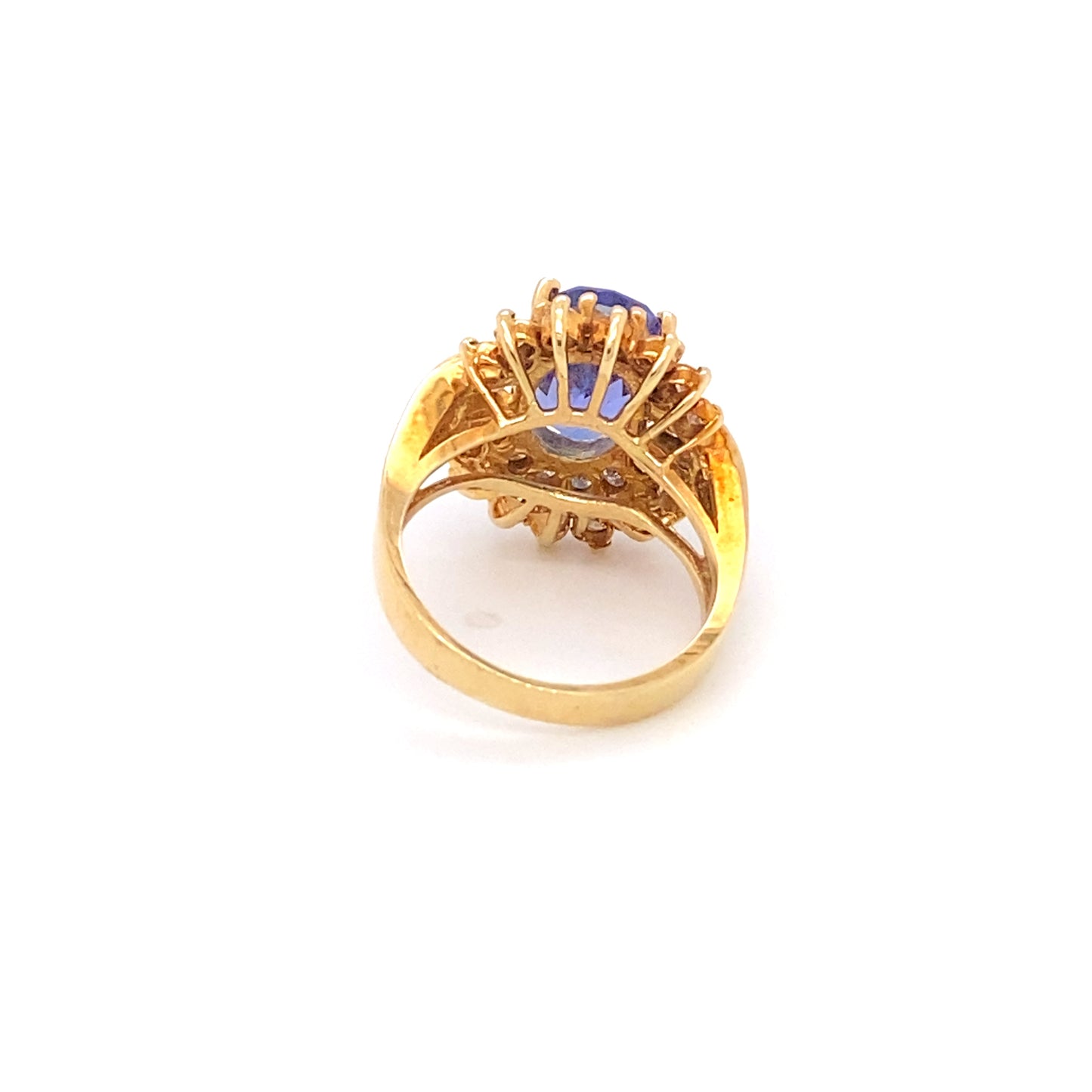 2.0 Carat Oval Sapphire and 0.50 Carat Diamond Ring in 14K Gold