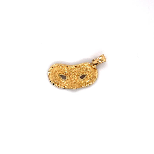 Vintage Masquerade Mask Charm in 14K Gold