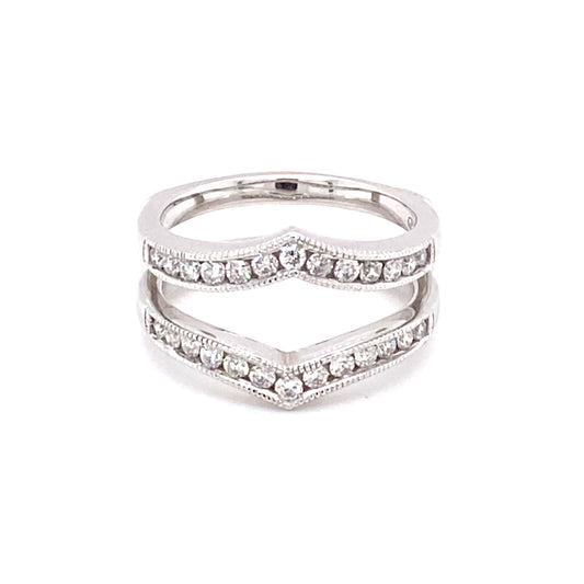 Circa 1980 0.75 Carat Diamond Ring Guard in 14K White Gold
