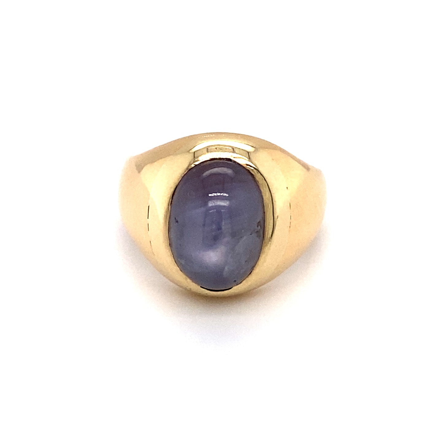 Circa 1920 Tiffany & Co. Cabochon Sapphire Ring in 18K Gold