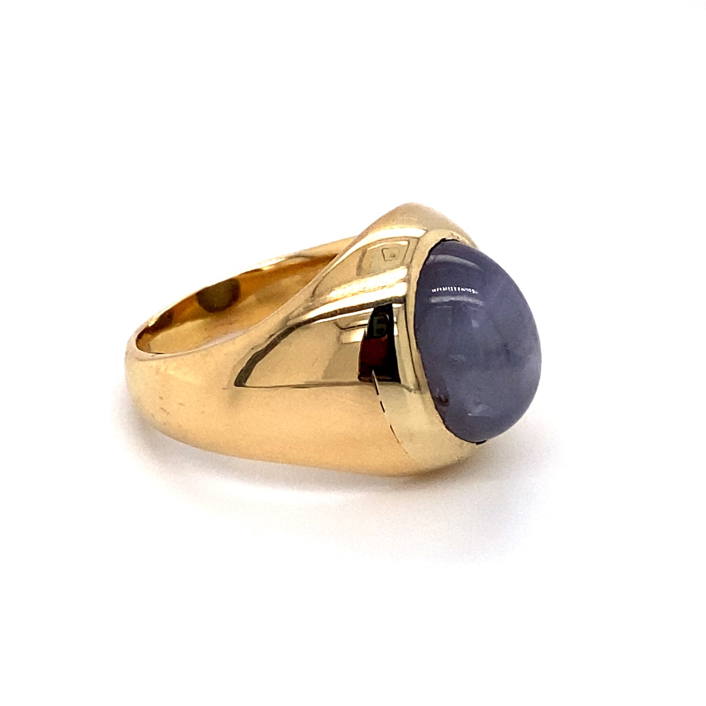 Circa 1920 Tiffany & Co. Cabochon Sapphire Ring in 18K Gold