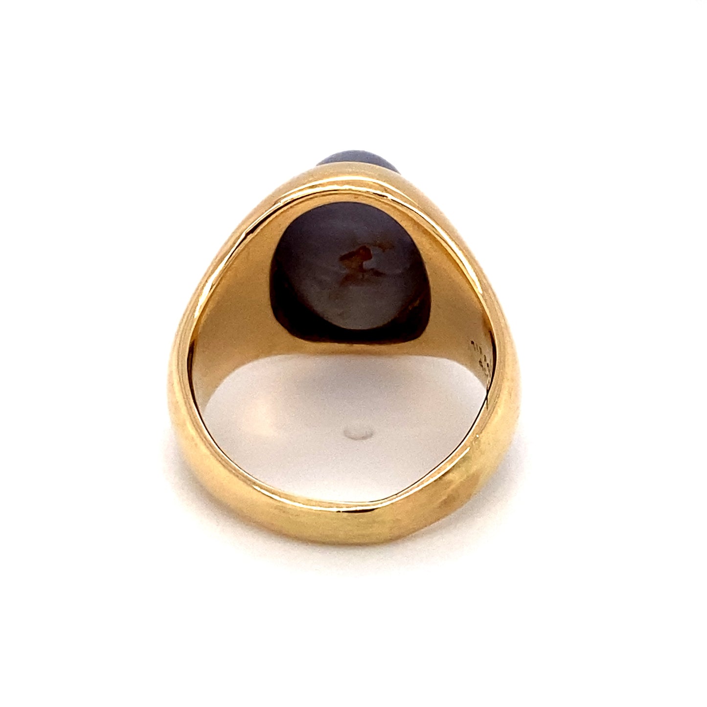 Circa 1920 Tiffany & Co. Cabochon Sapphire Ring in 18K Gold