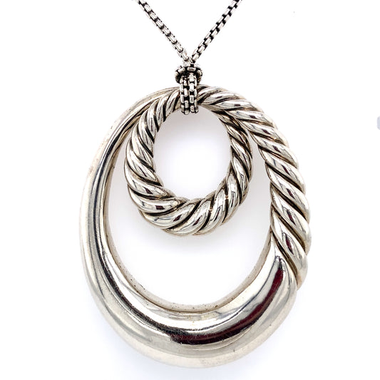 Circa 1980 David Yurman Pendant Necklace with Slider Clasp