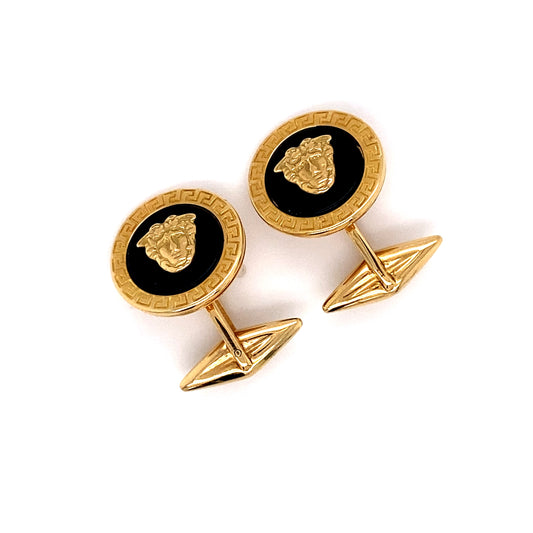 Versace Medusa Head Cufflinks in 18K Gold