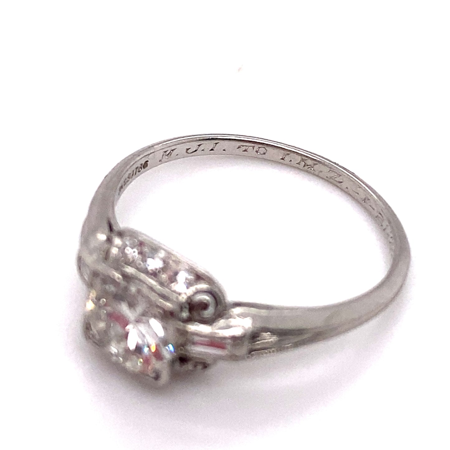 Goldsmith Bros. Circa 1932 0.80 Carat Diamond Engagement Ring in Platinum