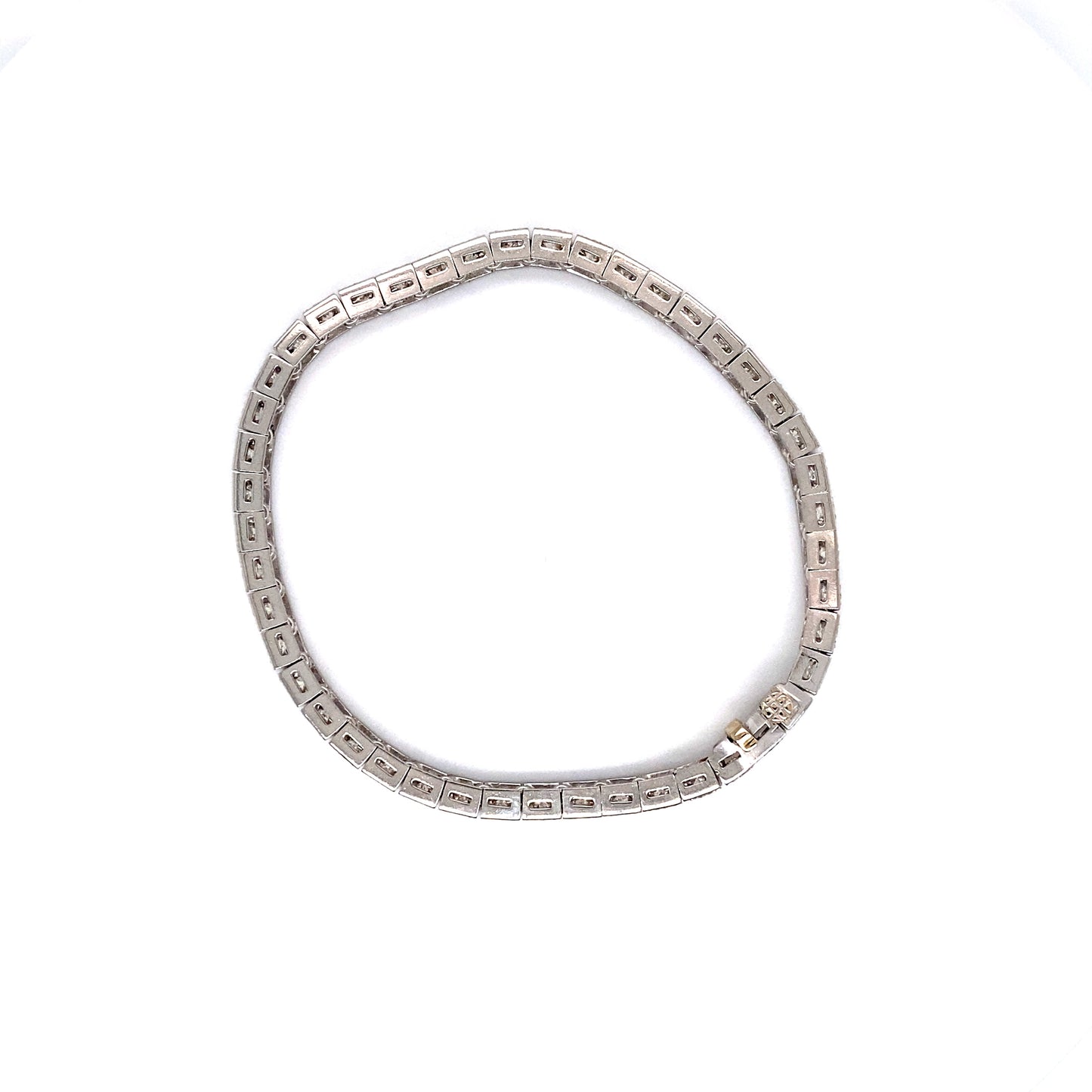 Circa 1950s 11.25 Carat Diamond Tennis Bracelet in Platinum