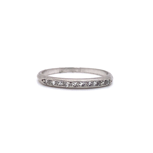 Circa 1920s Diamond Anniversary Band in Platinum