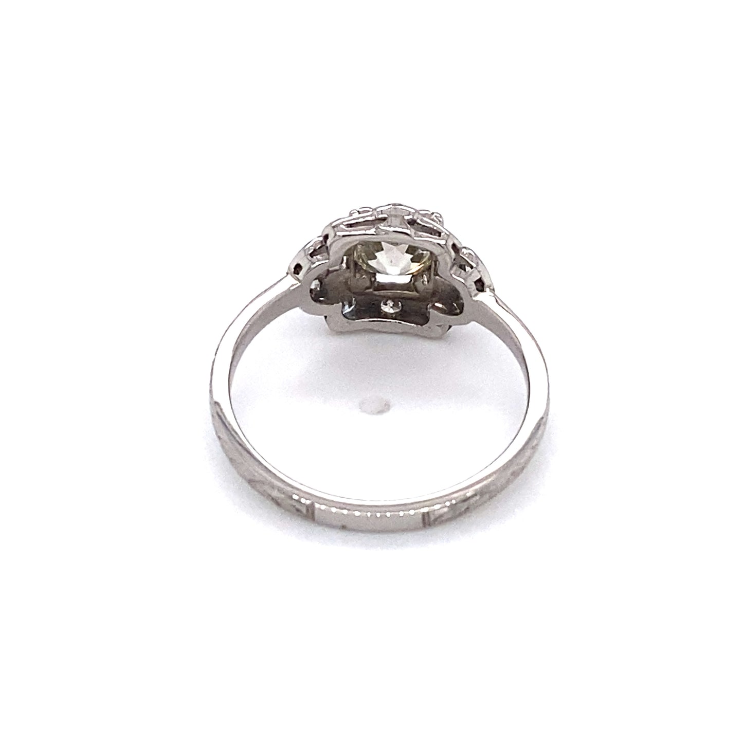 Circa 1920s Art Deco 0.80 Carat Diamond Engagement Ring in Platinum