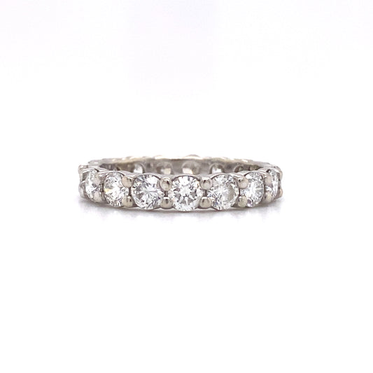 Circa 1990s 3.0 Carat Diamond Eternity Band in 18K White Gold
