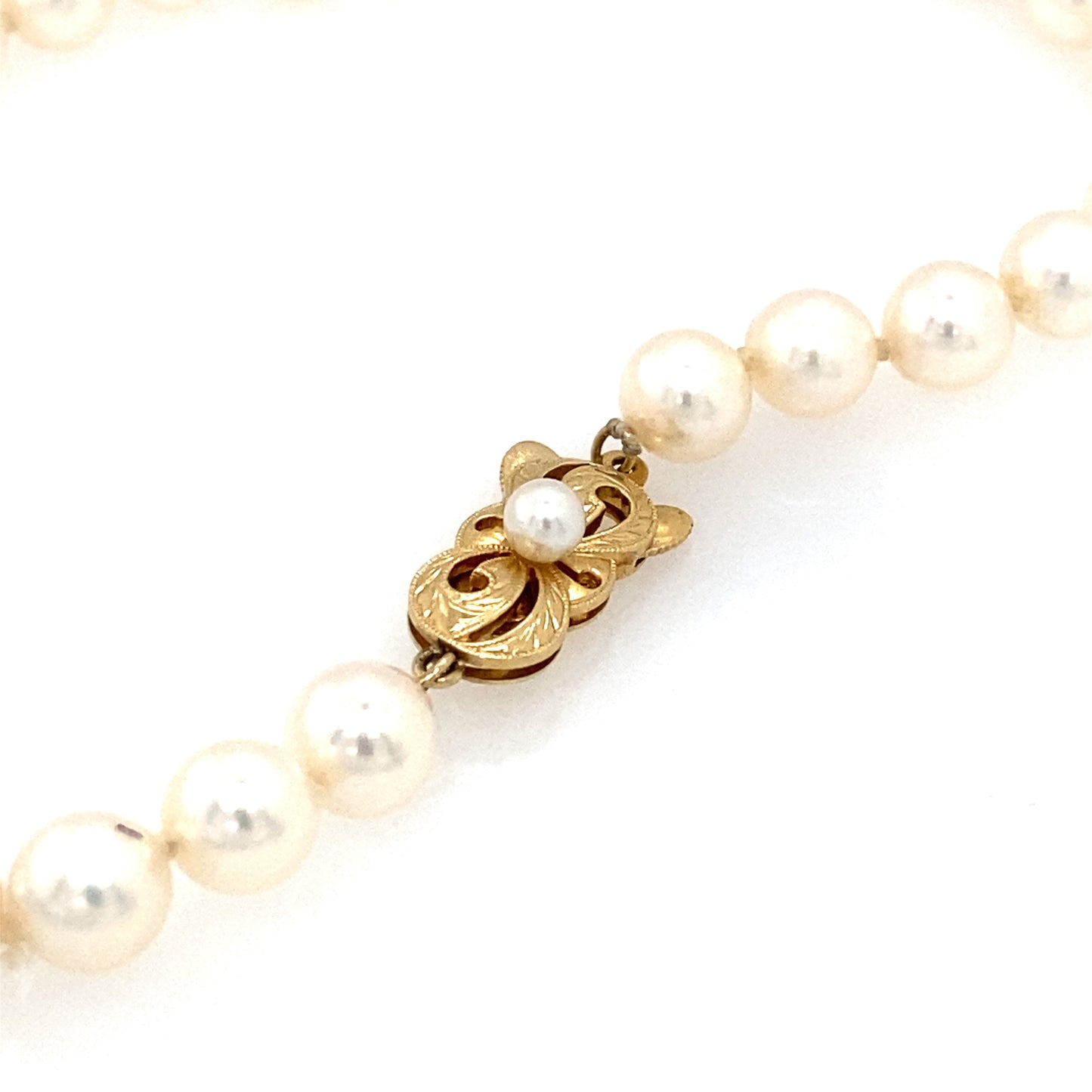 Mikimoto 6.5mm Pearl Necklace with 18K Gold Clasp