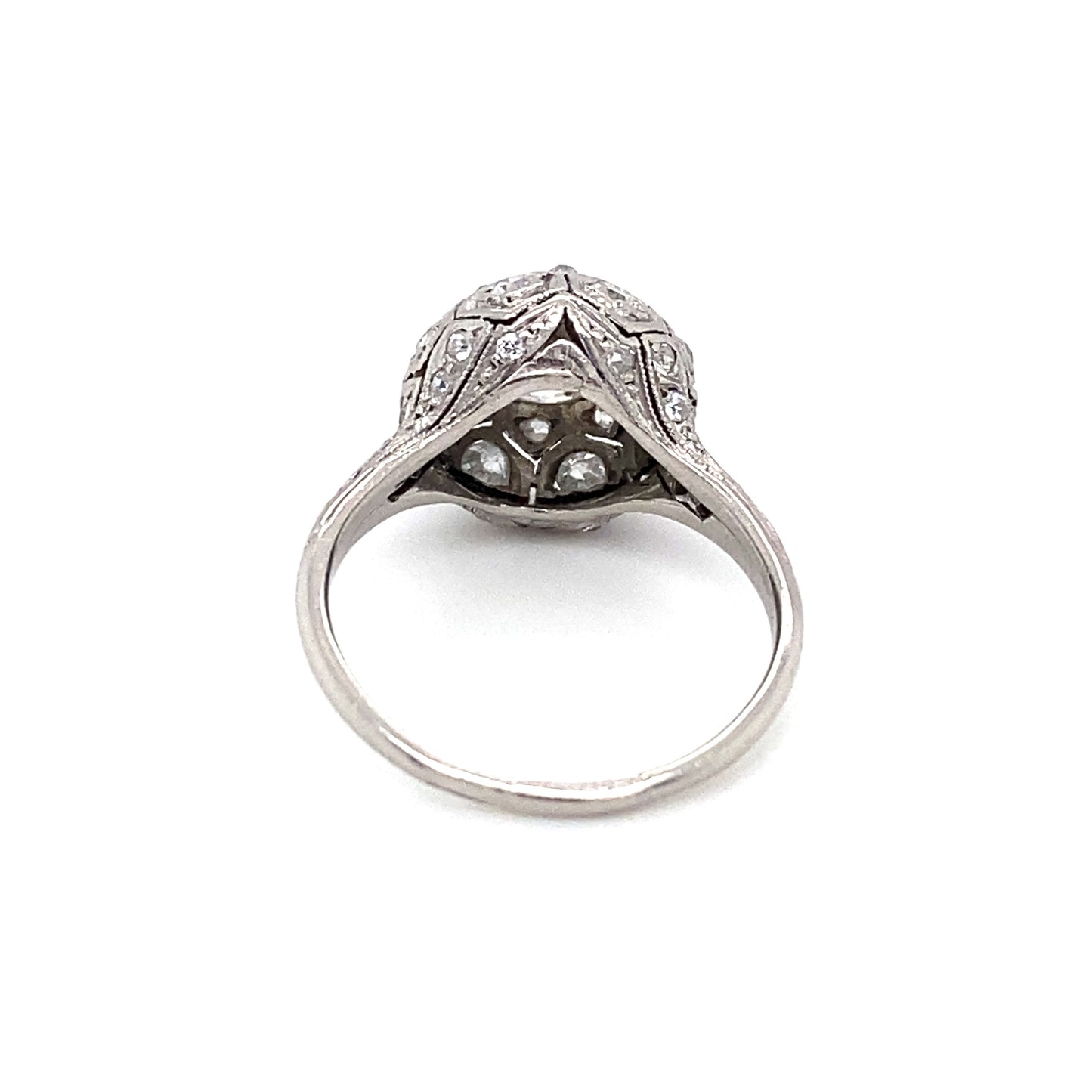 Circa 1920s Art Deco 1.20 Carat European Cut Diamond Engagement Ring in Platinum