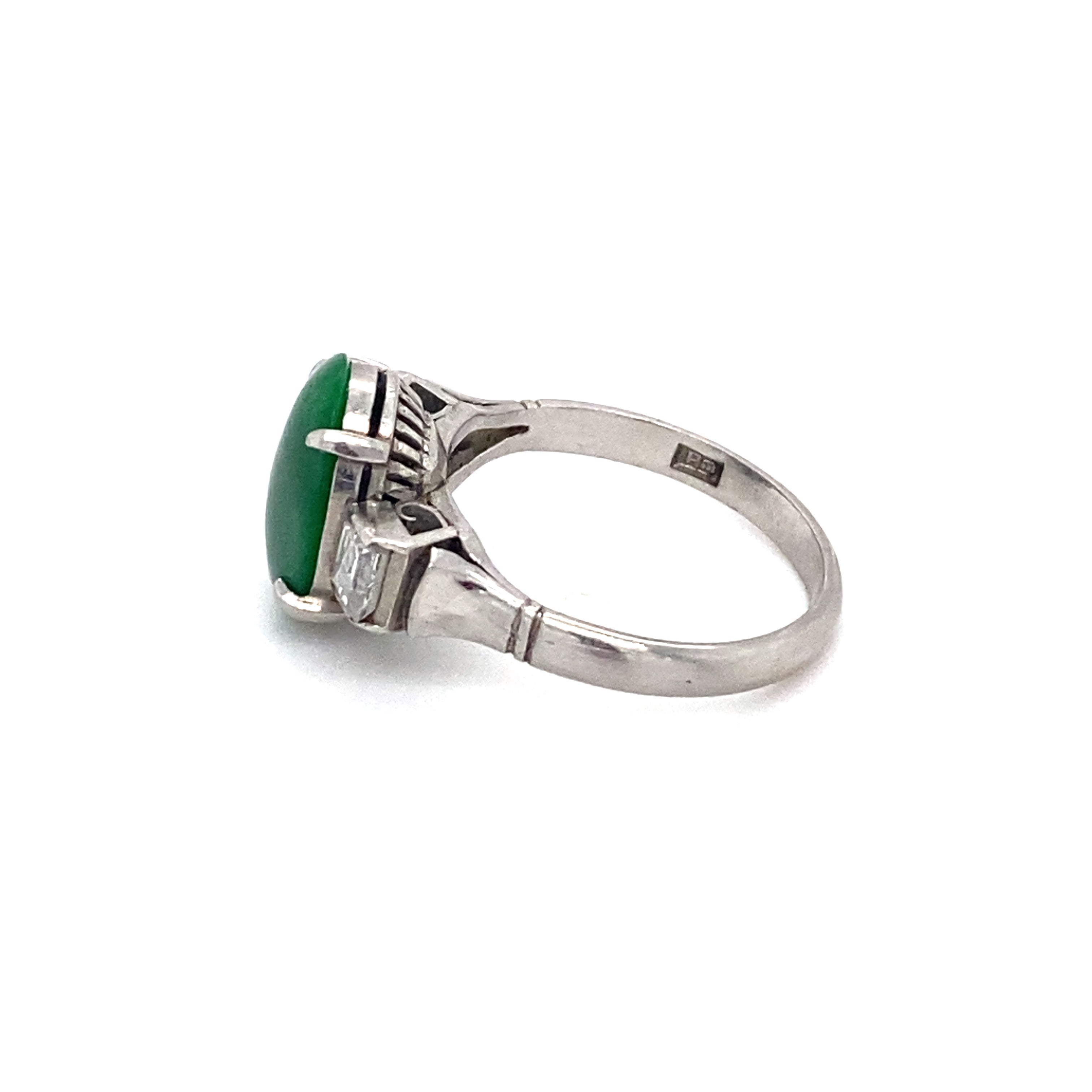 Colombian Emerald and Diamond Three Stone Ring, Platinum | J.S. Fearnley |  6027