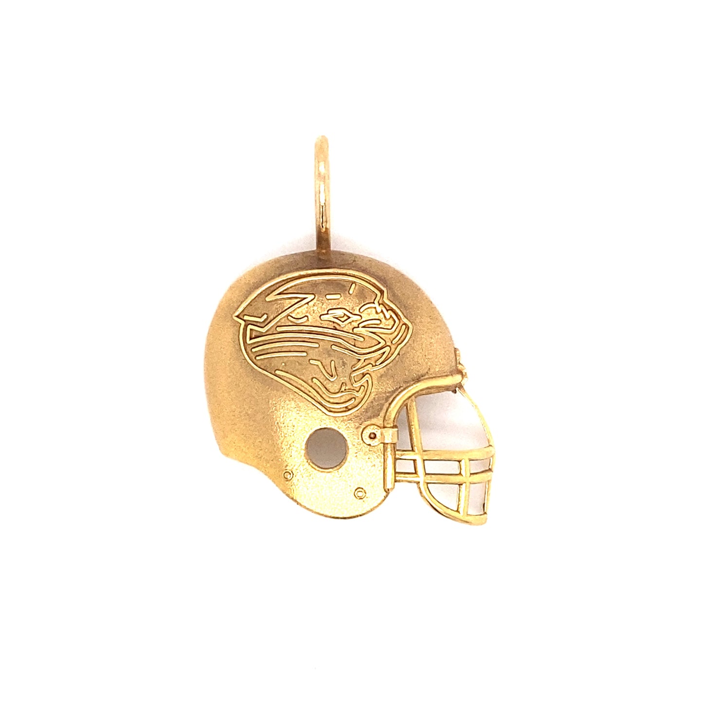 Circa 1990s Jacksonville Jaguars NFL Football Helmet Pendant in 14K Gold