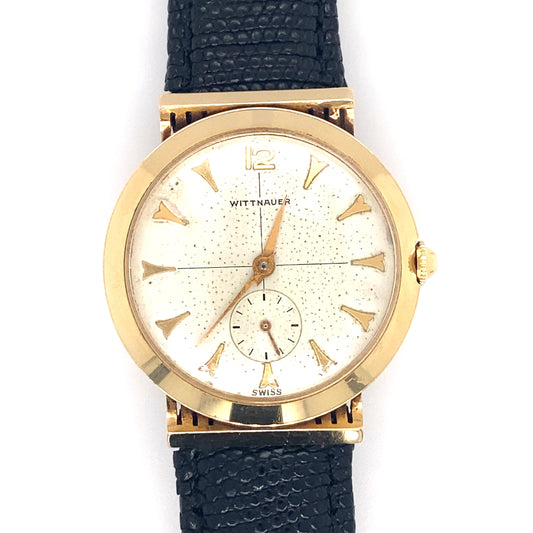 Circa 1950s Wittnauer Mens' Wrist Watch with 1959 Engraving in 14K Gold