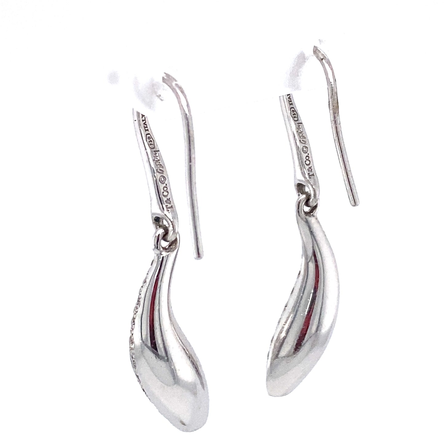 Tiffany & Co Frank Gehry Pavé Diamond Fish Earrings in 18K White Gold