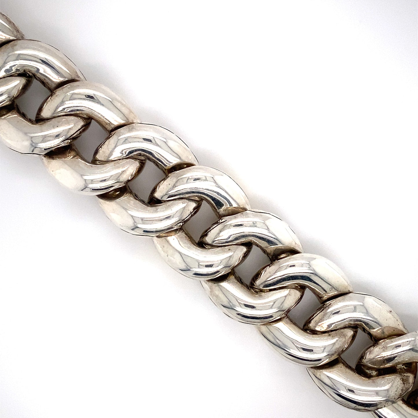 David Yurman Large Curb Link Chain Bracelet in Sterling Silver and 18K Gold