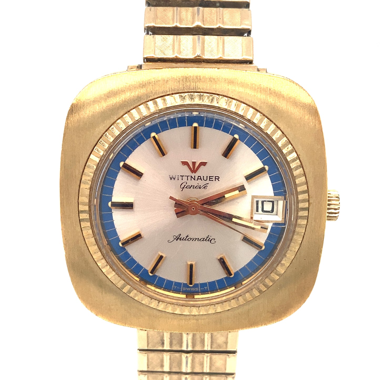 Wittnauer Wrist Watch with Elastic Bracelet in Stainless Steel and Gold Fill