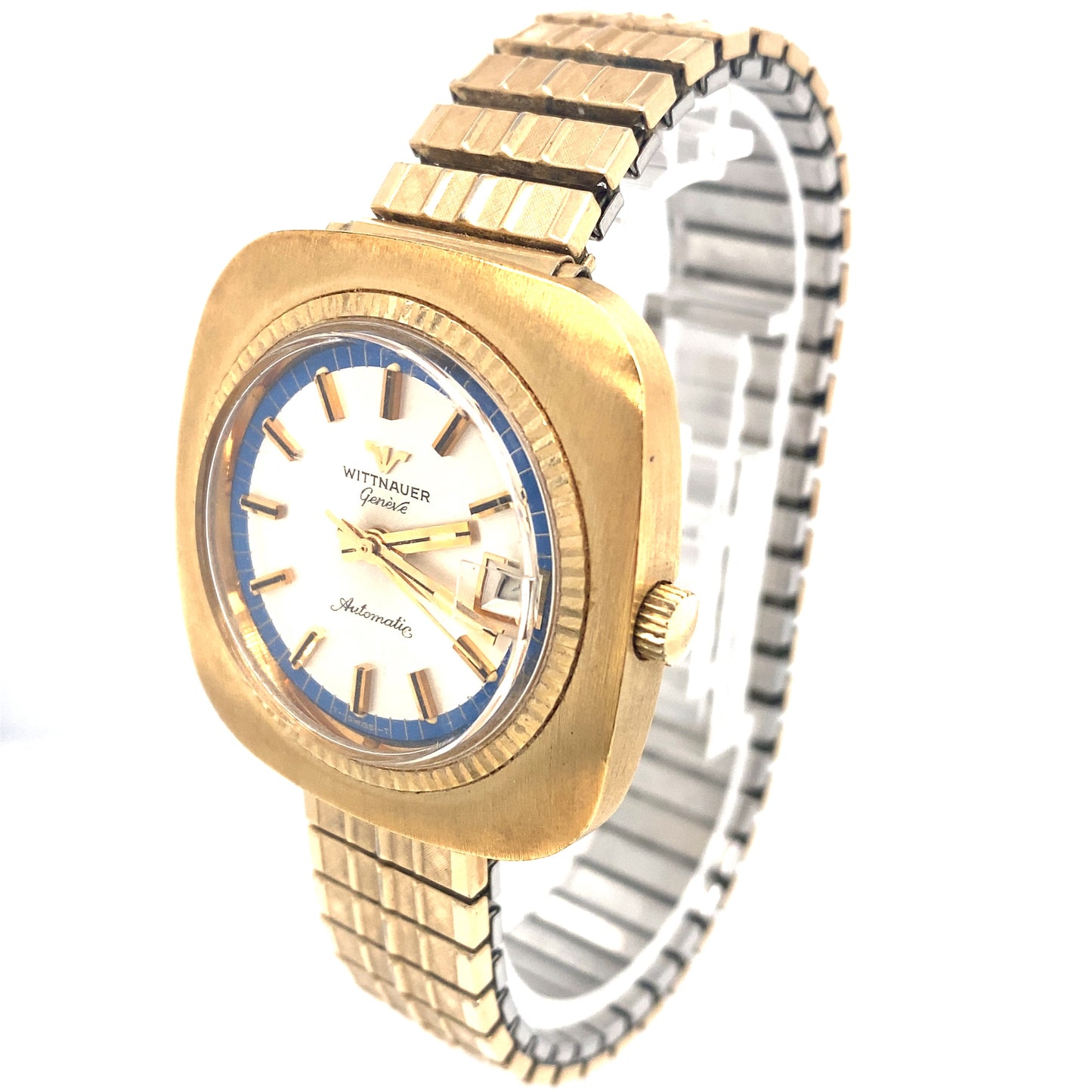 Wittnauer Wrist Watch with Elastic Bracelet in Stainless Steel and Gold Fill