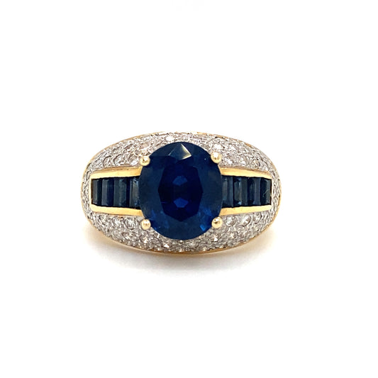 Le Vian 3.50ct Sapphire and Diamond Cocktail Ring in 18K Gold