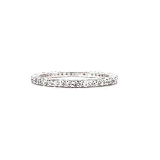 Circa 2000s 1.25 Carat Diamond Eternity Band in 14K White Gold
