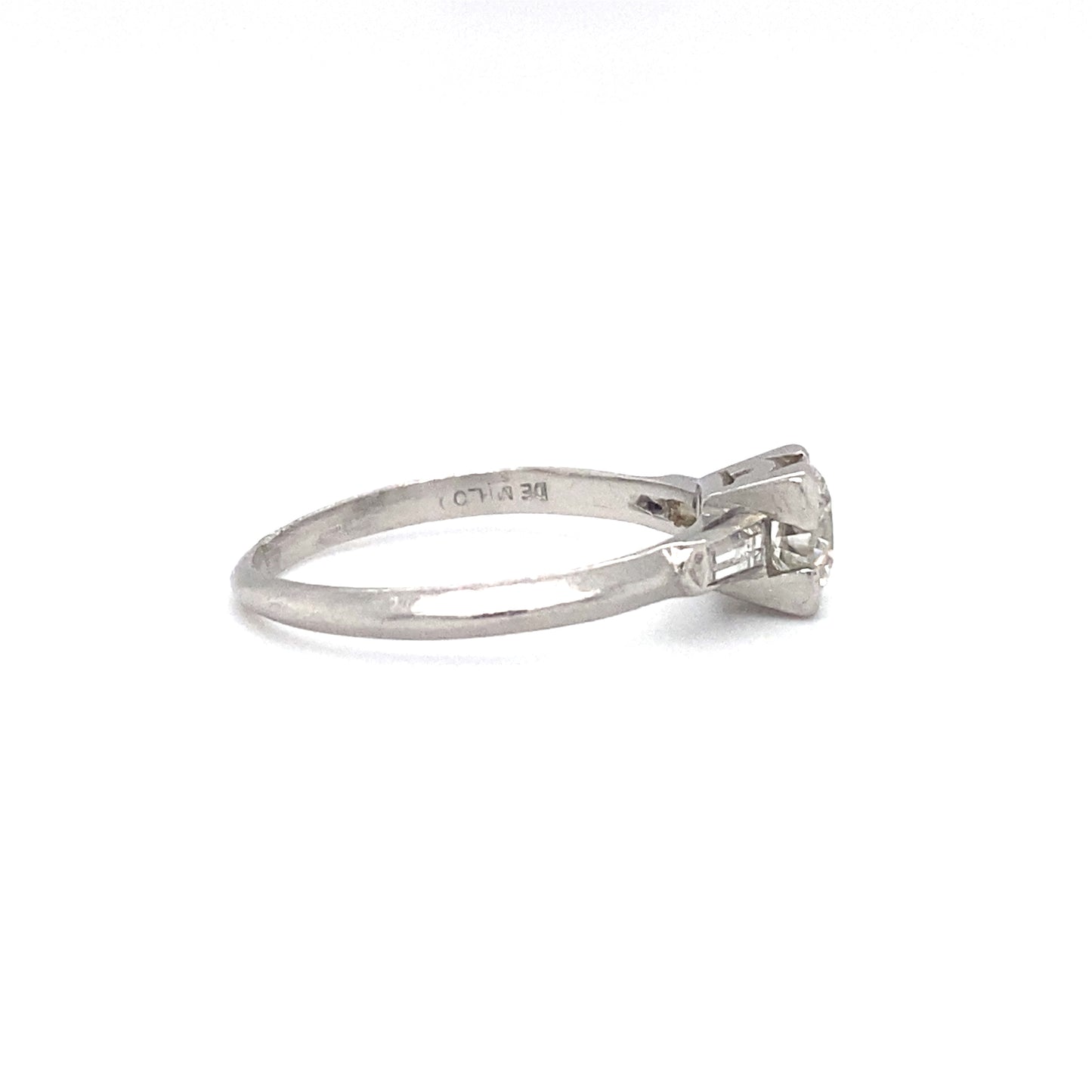 Circa 1920s 0.60ct Old European Cut Diamond Ring in Platinum