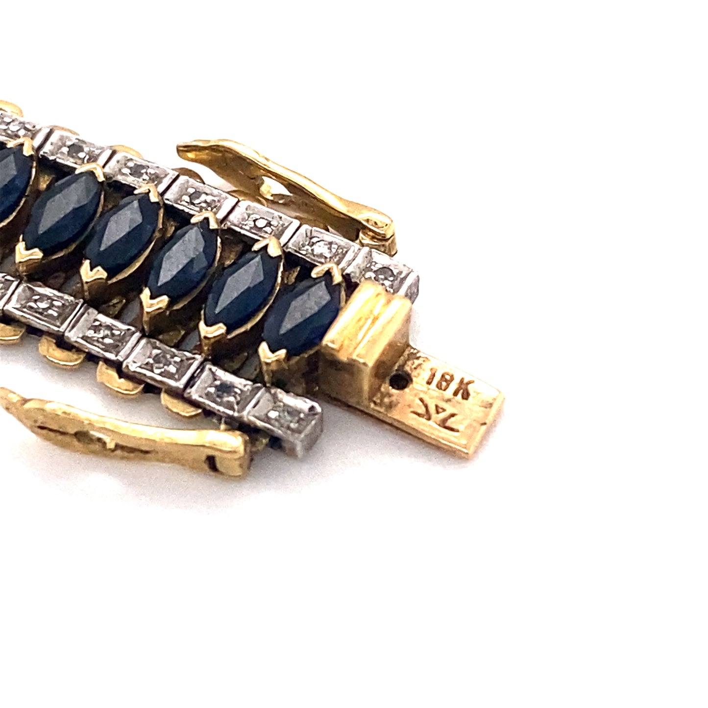 Le Vian Marquise Sapphire and Diamond Bracelet in Platinum and 18K Gold