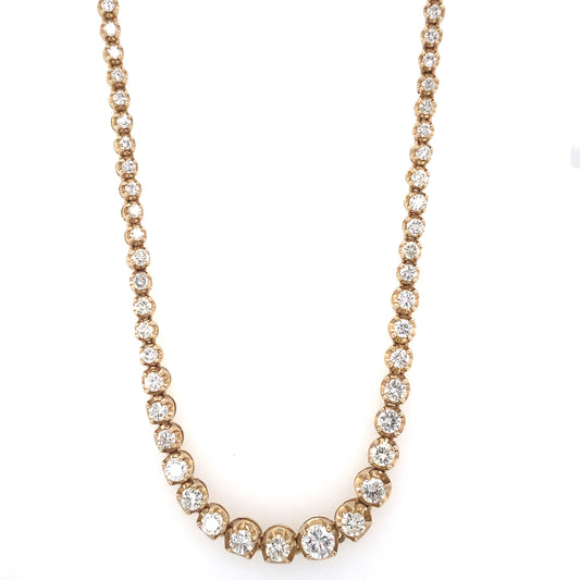 Bailey, Banks & Biddle 6.50 Carat Diamond Riviere Necklace in 14K Gold