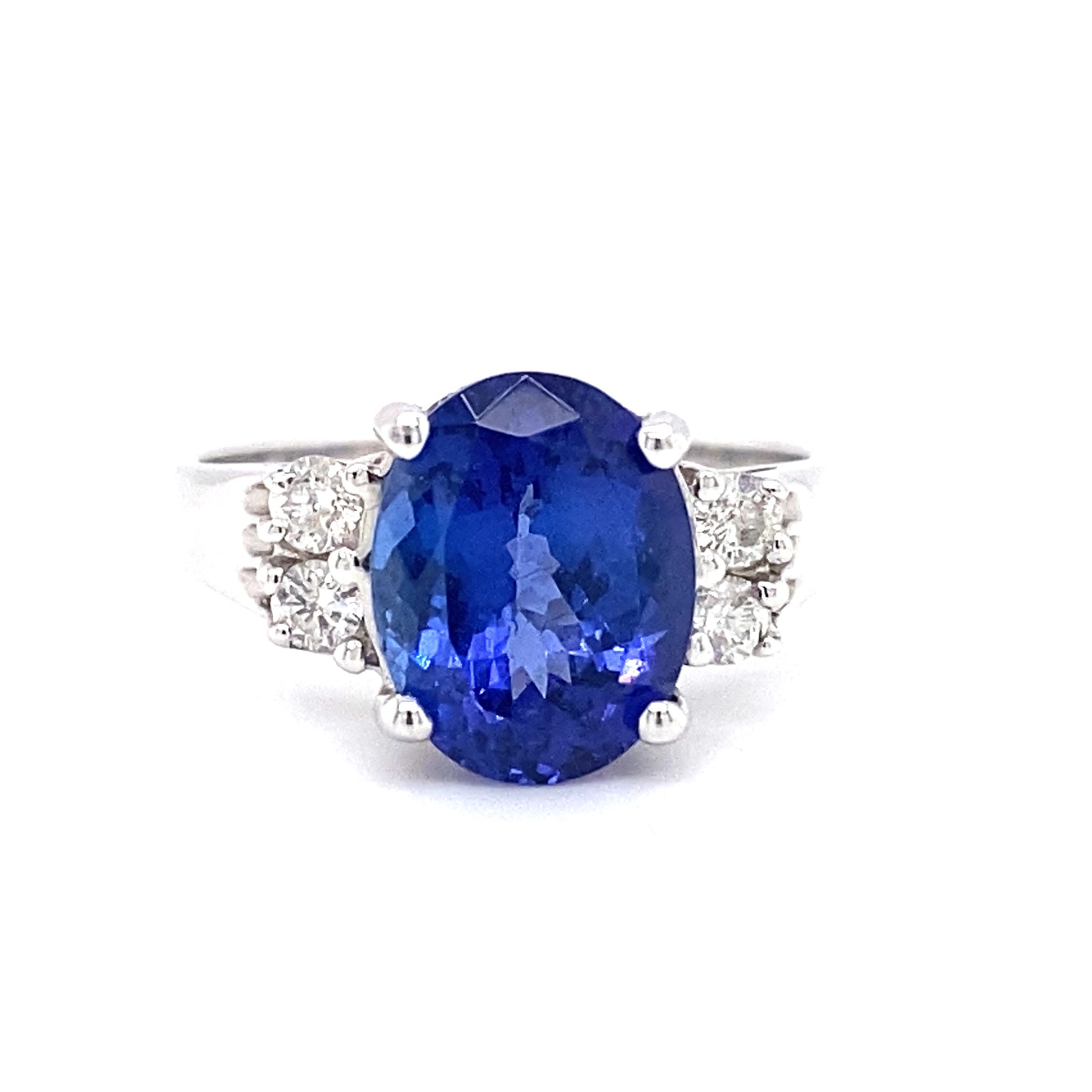 Le Vian 3.0ct Oval Tanzanite and Diamond Engagement Ring in 14K White Gold