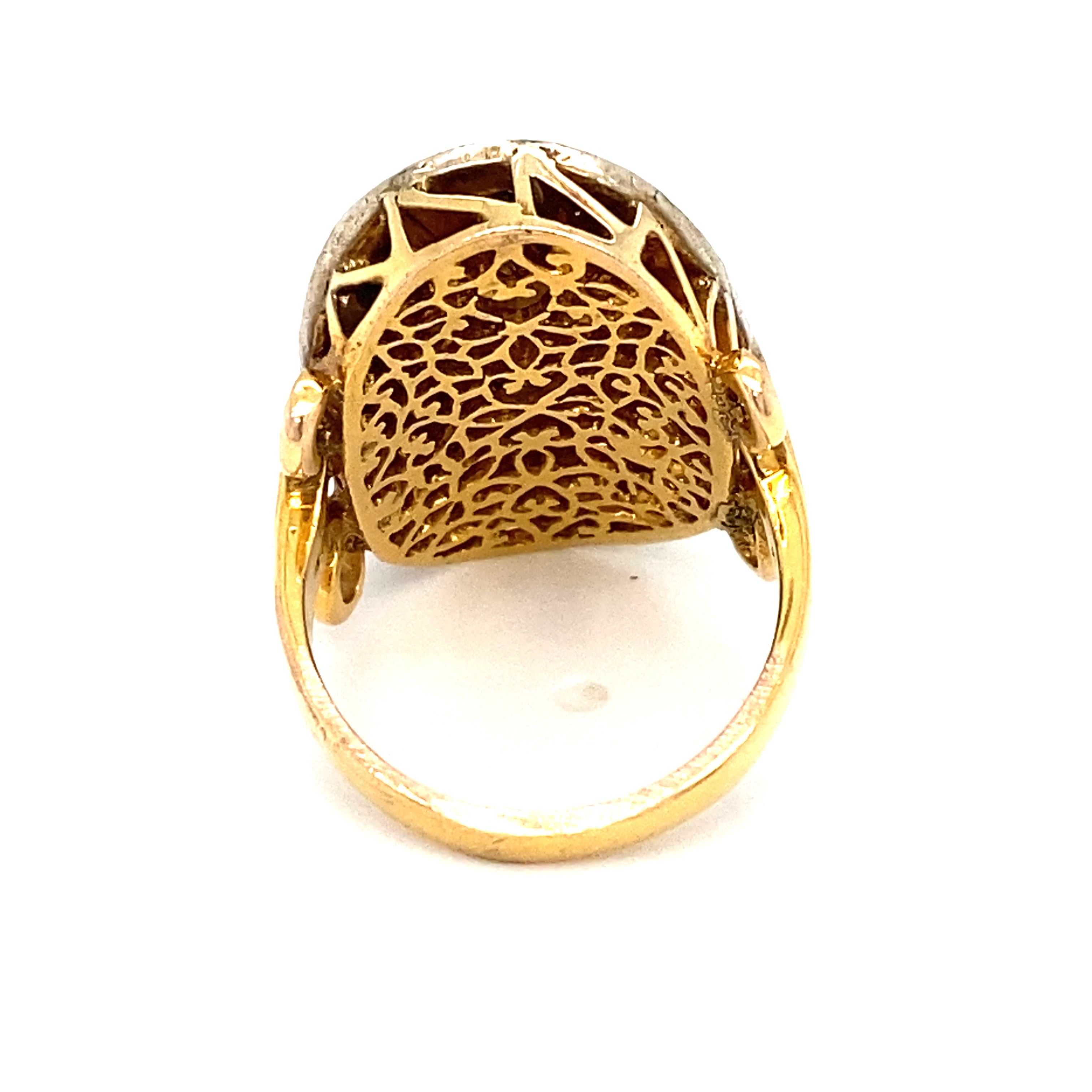 South Indian Gold Plated Adjustable Finger Ring – Silvermerc Designs
