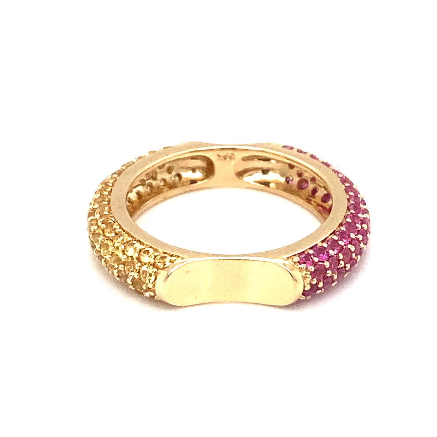 FENDI Couture Reversible Ring with Yellow and Pink Sapphires in 18K Gold